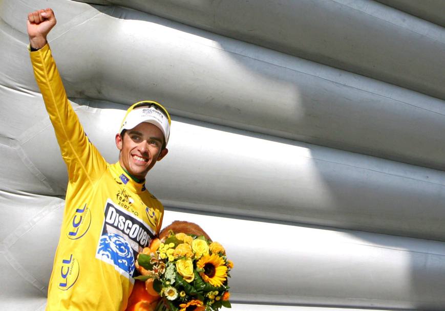 La prima grande gioia di Alberto Contador. Epa